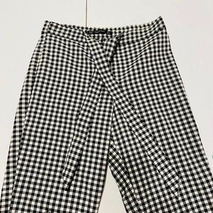 Zara Trafaluc Black White Gingham Pants Size S - 26 / LIKE NEW!